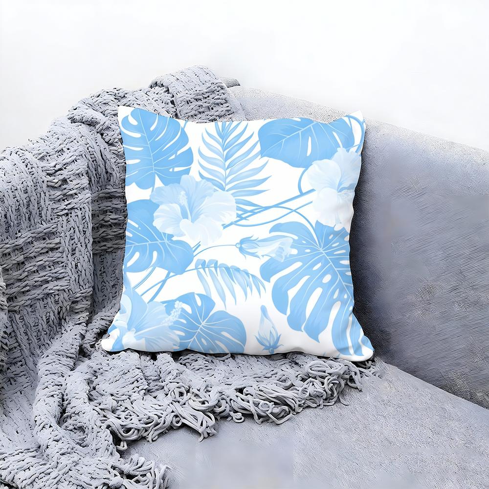 Natural Artistic Leaves Pattern Cushion Cover Premium Comfort Reversible Pillow Cove in One Design for Any Room  Car Interior