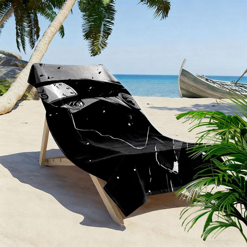 Naruto Kakashi Anime Print Beach Towel, Large Soft Quick Dry Towel for Beach Camping Swimming