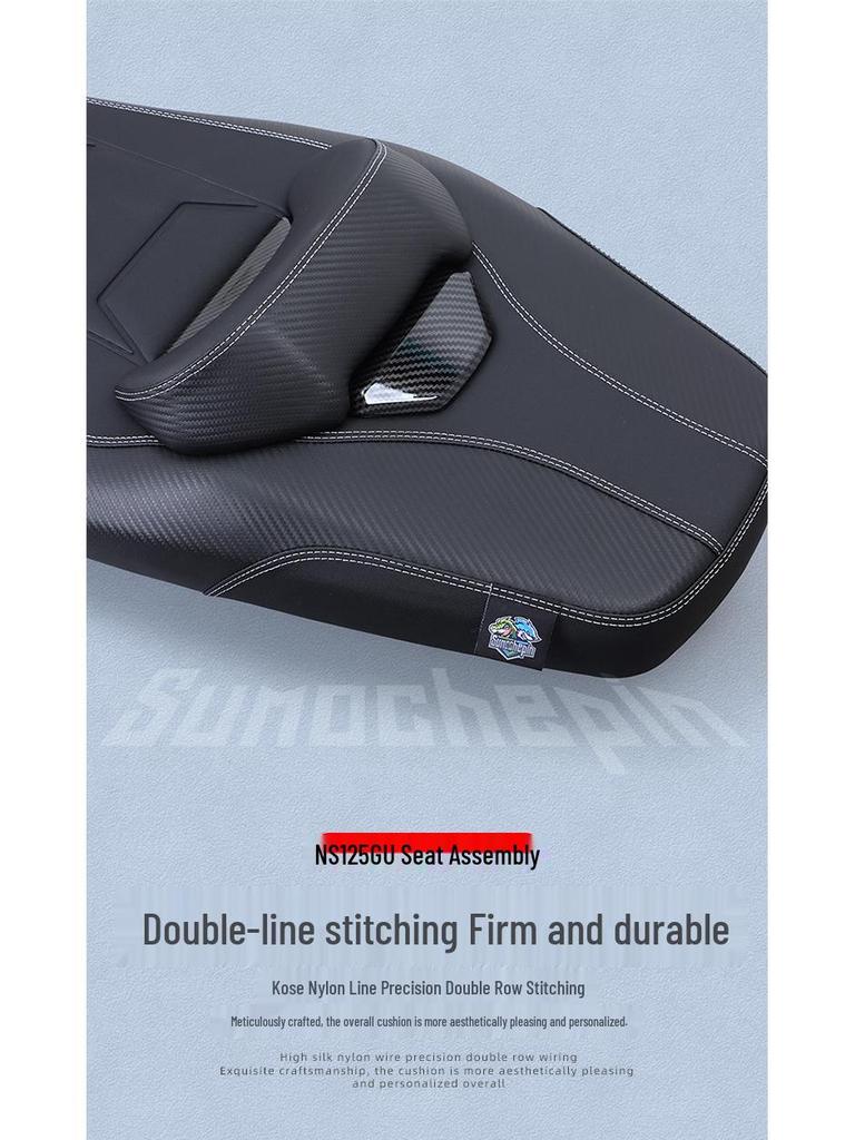 Compatible with Honda NS125GU SDH125T-45, Modified Leather Lowered Seat Cushion Assembly