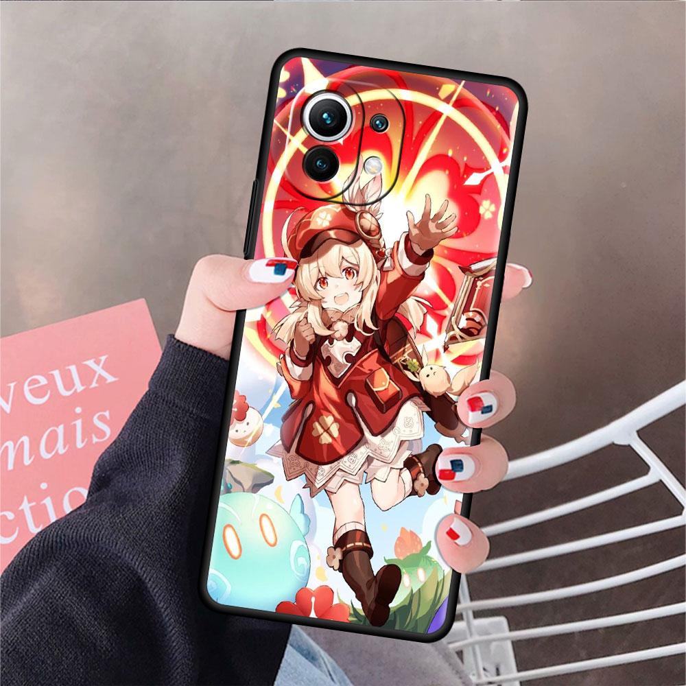 Girl Genshin Impact Funda Case For Xiaomi Mi 11 Lite 5G NE 11T Pro 10T 9T Note 10 12 12X 12S Ultra Soft Silicone Phone Cover Sac