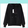 Cozy Girl Hoodie Sweatshirt With Printed Design For Autumn Winter Casual Wear