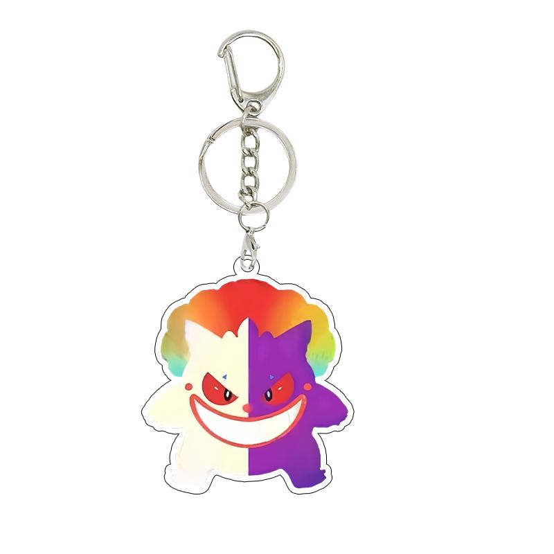 Anime Cartoon Gengar Halloween Day Acrylic Keychain Kawaii Pocket Figure All Saints' Day Creative Pendant Decoration Gifts Toys