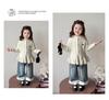 2025 New Korean Style Cartoon Knit Cardigan for Girls - Fashionable Spring & Autumn Outerwear