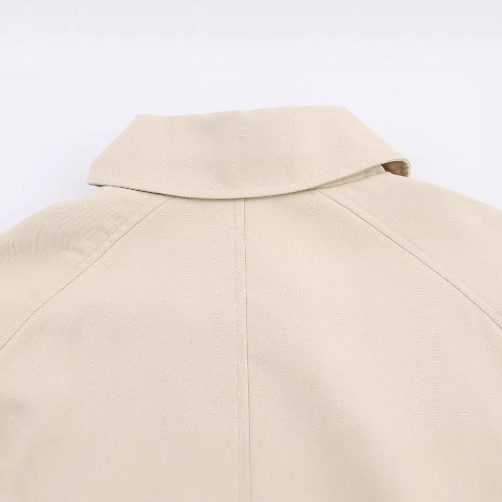 2025 Spring Women's European & American Style Trench Coat - Versatile Short & Long Sleeve Options
