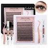 Single Cluster C Curved Multi-Hair False Eyelash Set 8-16Mmdiy Segmented Grafting Thick Eyelashes