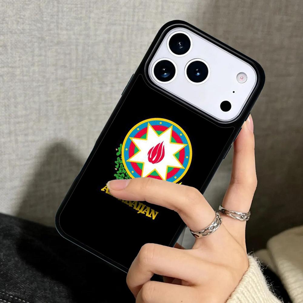 Capa Case for iPhone 17 Air 16 Pro Max 15 Plus 11 13 Mini 14 12 Back Phone Cover Azerbaijan Flag print