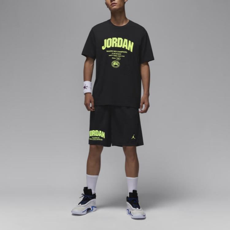 Jordan Sport Dri-FIT Comfortable Lightweight Mesh Breathable Quick-Dry Basketball Shorts Men Shorts Black FZ9986-010