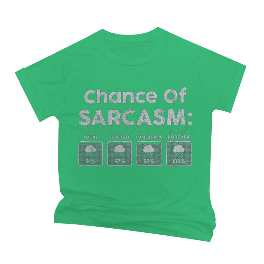 Chance auf Sarkasmus Heute Print T-Shirt Herren Damen Vintage Humor Streetwear Kurzarm Rundhals Lustig Kleidung Herren