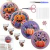 1Pcs Halloween Pumpkin Handmade DIY Embroidery Fabric Material Package, Suitable for Embroidery Lovers, Gifts for Friends