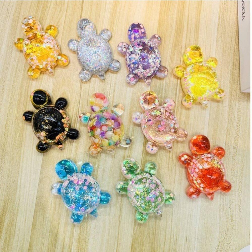 Oil Quicksand Flashing Turtle Ornament Starfish Micro Figurines Turtle Ornament  Desktop Decoration