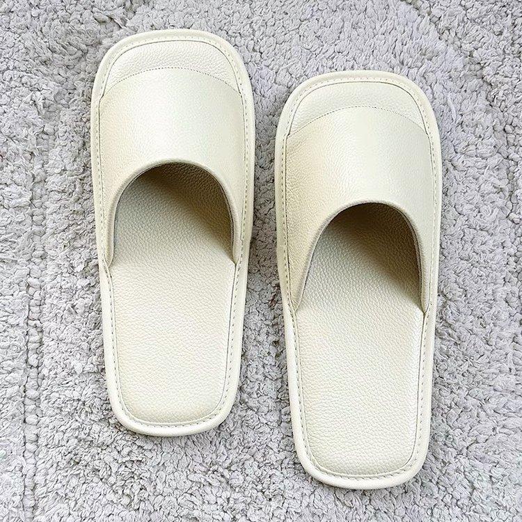 

Летние высококачественные кожаные тапочки для пары в скандинавском стиле для дома, из коровьей кожи, сандалии для мужчин и женщин, нескользящие, для улицы 44