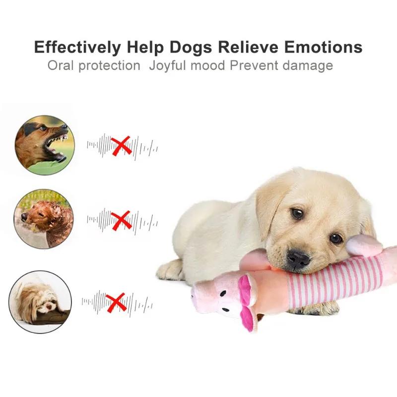 Popular Pet Dog Cat Funny Fleece Durability Plush Dog Toys Squeak Chew Sound Toy Fit for All Pets Elephant Duck Pig Plush Toys