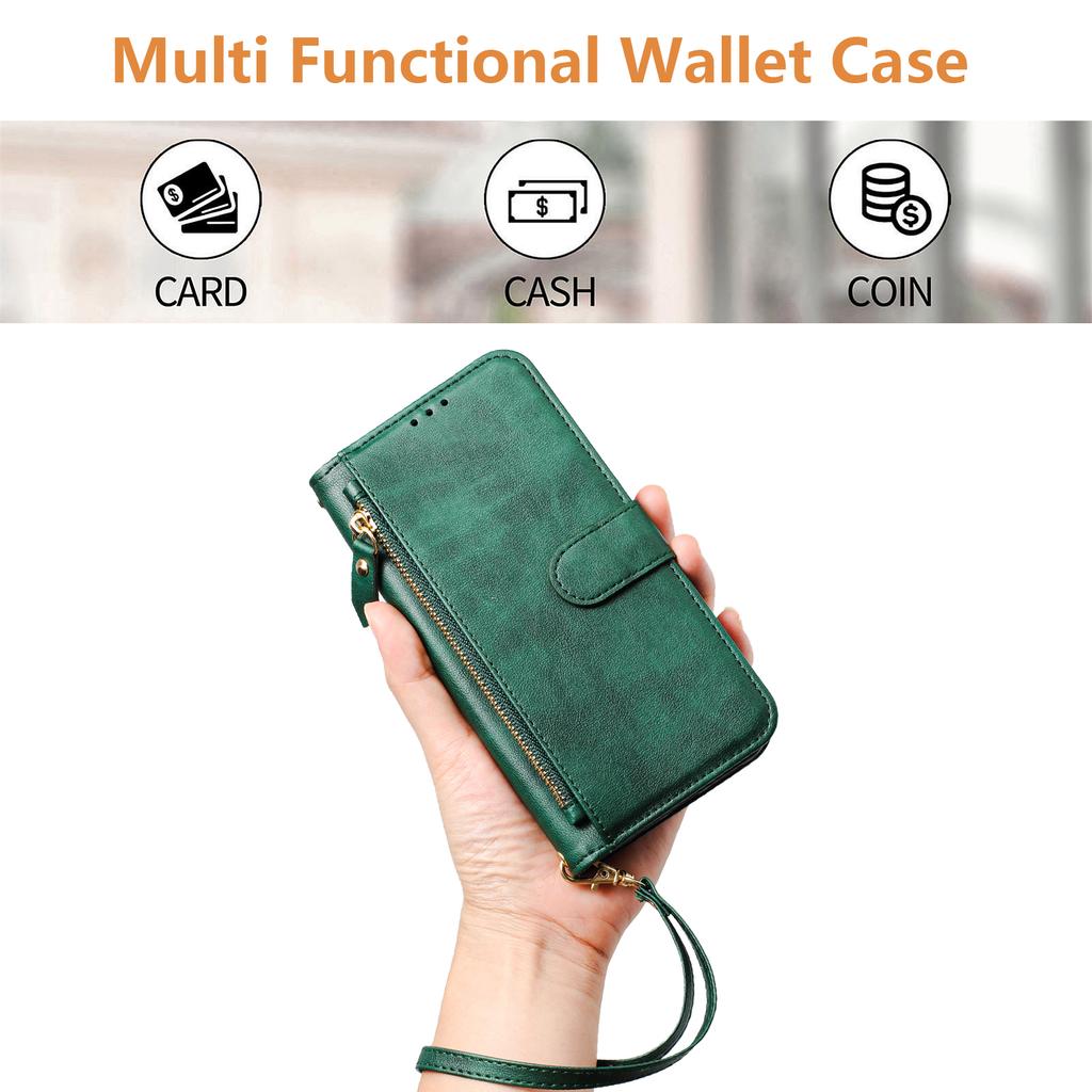 For Xiaomi 15T Case Zipper Pocket Multiple Card Slots Leather Phone Cover