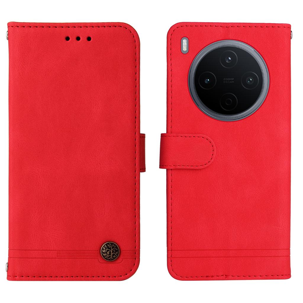 For vivo Y500 Pro 5G Leather Wallet Cases Skin Touch Phone Cover Stand with Strap