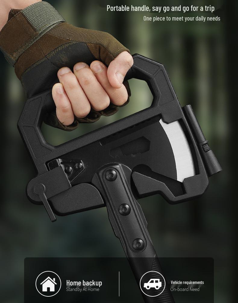 Axe Outdoors Camping & Tactical Multifunctional Axe for Woodworking, Chopping, and Firefighting