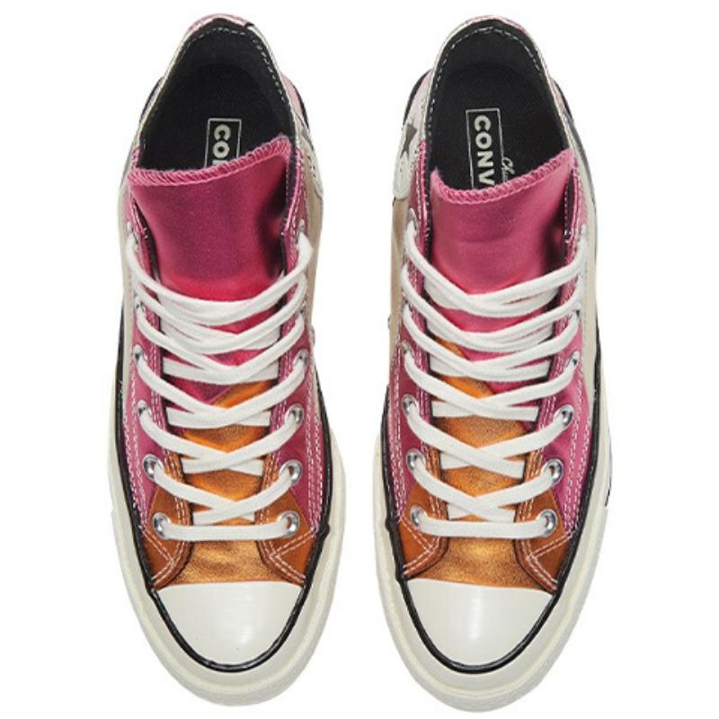 Converse 1970s Metallic Rainbow High Top Chuck 70 Trendy Versatile High Top Canvas Women's Color
