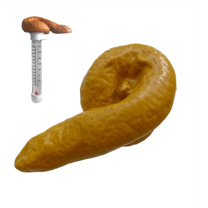 Schwimmbadthermometer Wassertemperaturmesser Kackhaufen-förmig Scherz Schwimmendes Poolthermometer