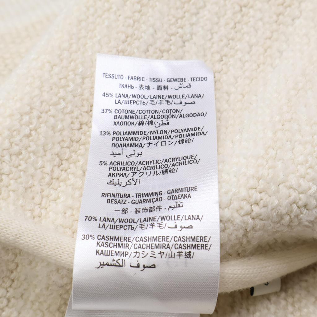 GUCCI [Good condition/domestic regular] 490346 Tweed collarless coat S White / blackUsed