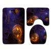 Halloween Shower Curtain Floor Mat Combination Four-Piece Set Bathroom Toilet Carpet Door Mat