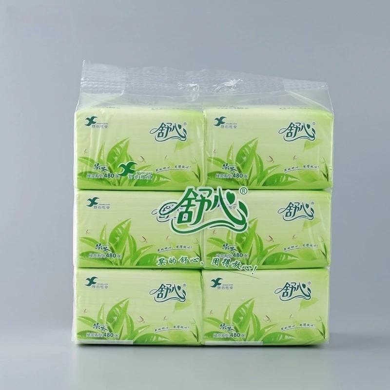 Hot Sale 6/18 Packets 3 Ply Water Absorbing 160 Sheets Household Mix Wood Pulp Tissue Paper Napkins Soft Pack Embossing Napkins