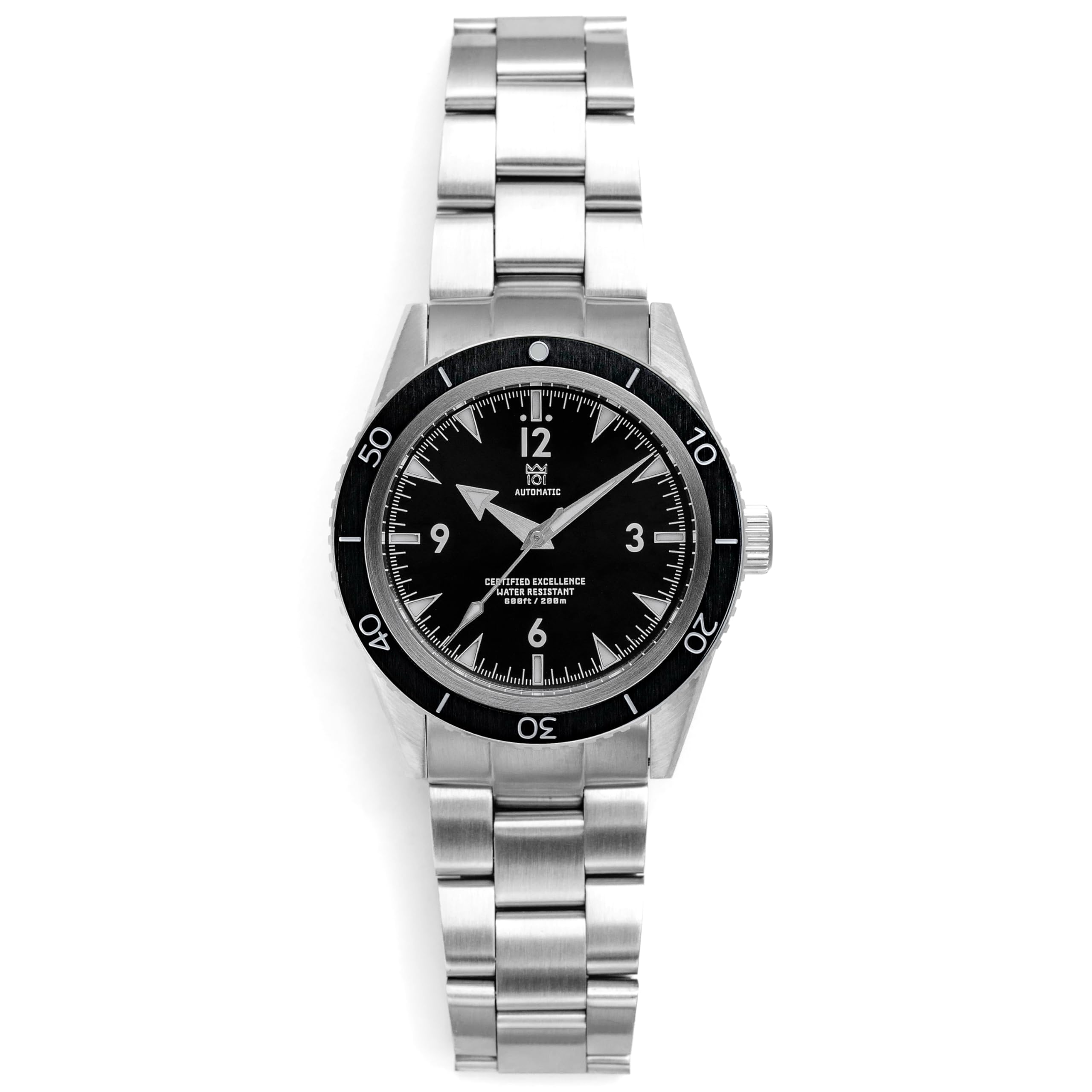 [HYAKUICHI 101] МОДЕЛЬ.19 Hyakuichi 20 АТМ Водонепроницаемые Дайверские Часы, Механические, Без Даты, Черные