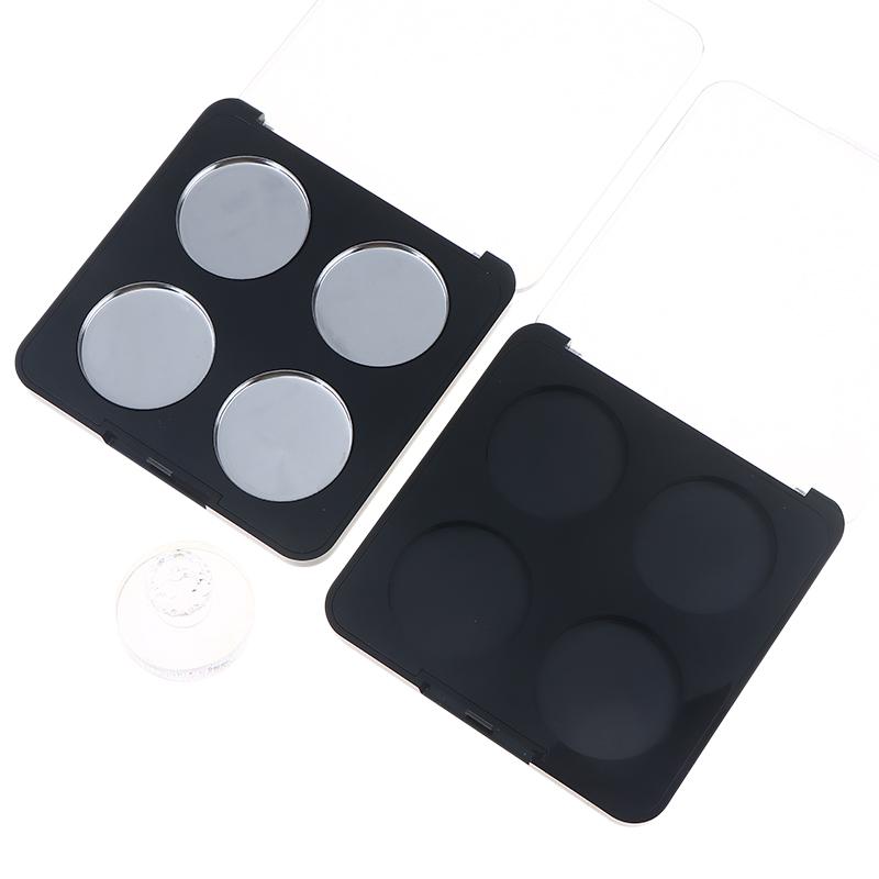 4 Fächer Magnetische Make-up-Palette Leere Kosmetik-Aufbewahrungsbox für Lidschatten Lippenfarbe Puder Rouge Highlighter