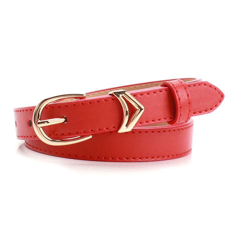 New Women's Thin Belt Versatile Culottes Decorated with Candy Color Premium Belt Women