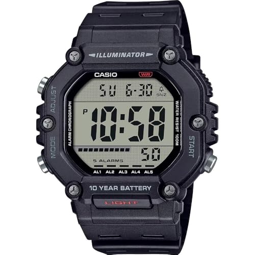 Мужские часы Casio AE-1600H-1AVEF, черные, современные, черные, современные