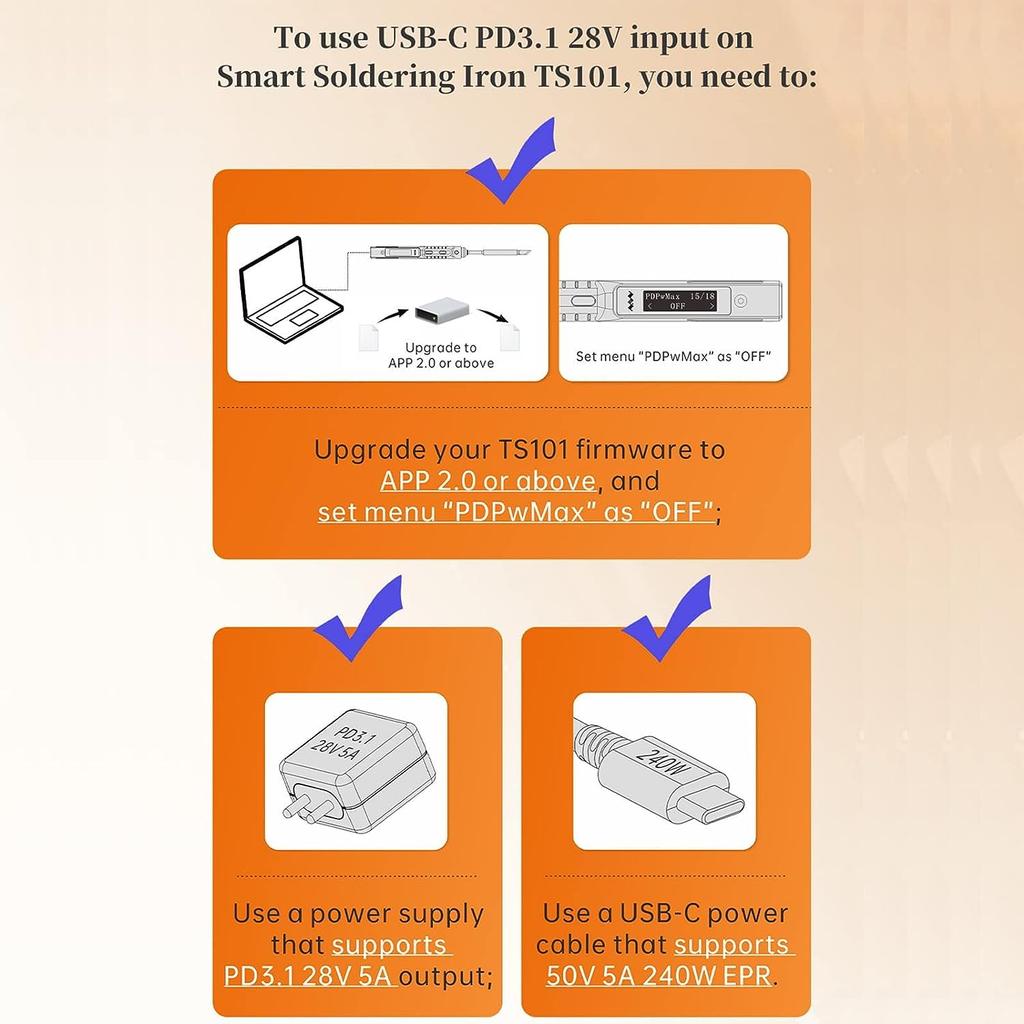 TOOLSAVING TS101 PD 90W DC 65W Soldering Temperature Upgraded Temperature Rapid for Home Appliance and Electrical DIY Iron, Control, Edition, 50-400°C