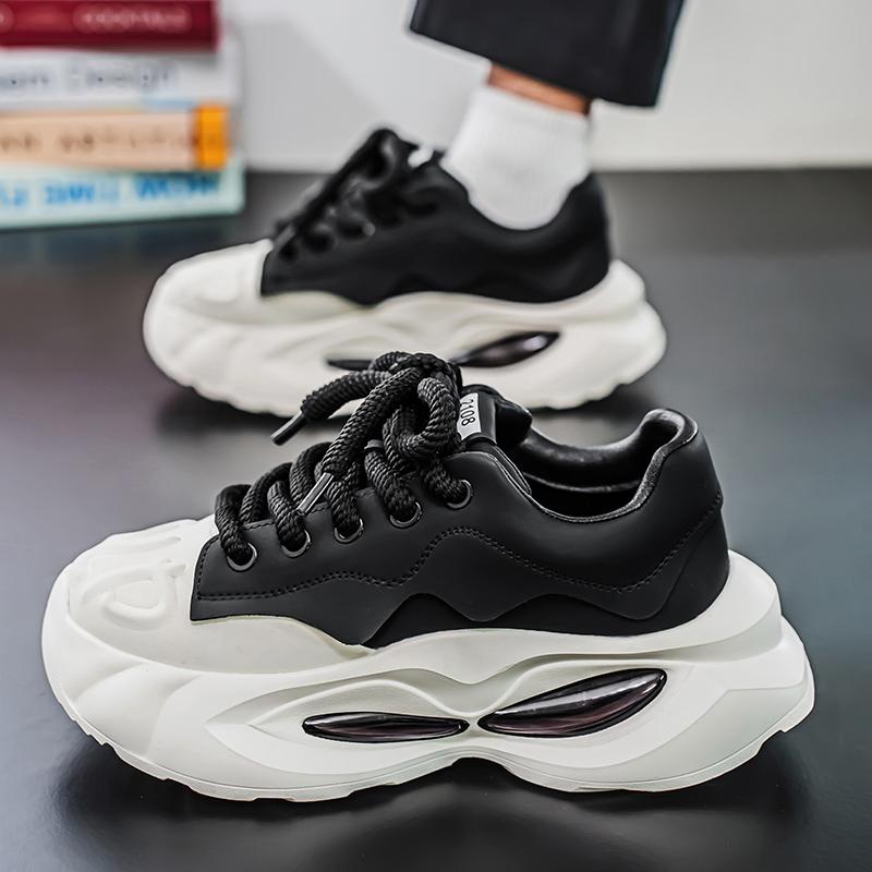 Men's Trend Platform Air Cushion Height Increase Sports Shoes Outdoor Non Slip Breathable Sports Running Shoes