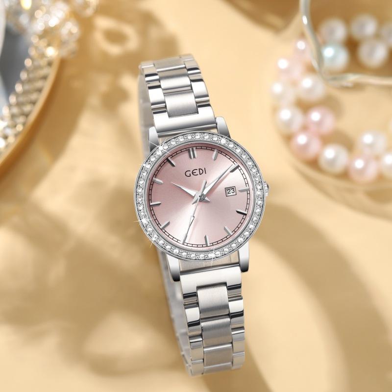 Light Luxury Stainless Steel Women'S Watch Calendar Waterproof Premium Watch Women'S Quartz Watch