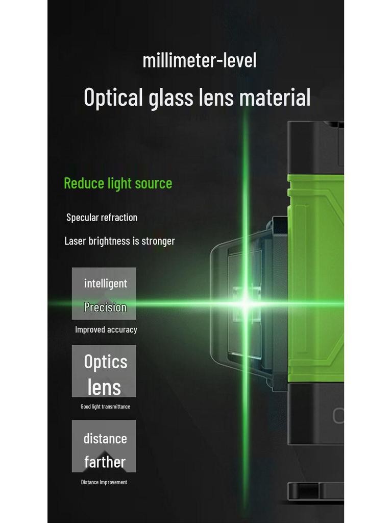 Infrared 16-Line High-Precision Green Laser Level for Wall & Floor Projection
