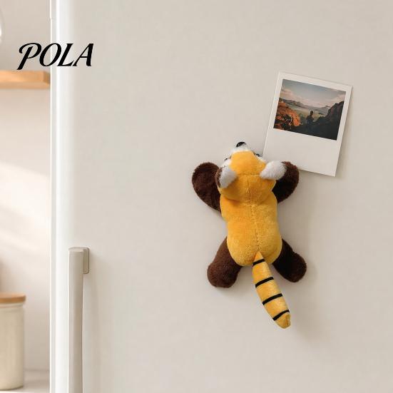 Waschbär Kühlschrankmagnet Plüschtier Dekoration, Gefüllter Panda Magnetisches Ornament, Kühlschrankform für Heimküchen Dekoration
