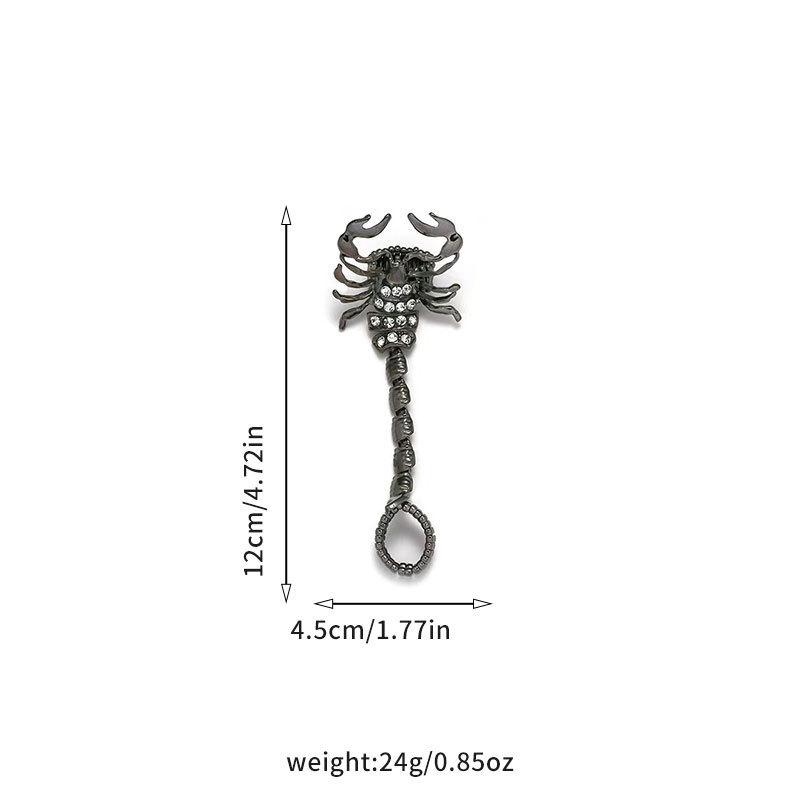 Sweet and Cool Spicy Girl Exaggerated Diamond Set, Scorpion 3D Finger Bracelet, Serpentine Arm Ring, Leg Chain, Body Chain