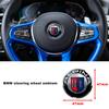 For ALPINA modified front and rear car logo cover 68mm wheel hub cover logo center cover steering wheel ABS badge accessories.