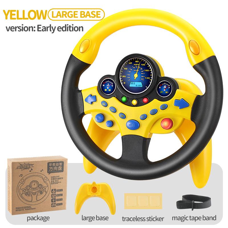 Children'S Multi-Function Simulation Steering Wheel With Music Light Co-Pilot Simulation Artifact Baby Early Education Toy