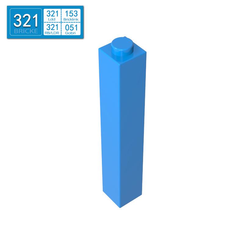 

BRICKE 1x1x5 Educational Building Blocks Compatible with LEGO 2453 MOC 50g (approx. 24 pcs)