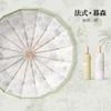 New three-fold 16-bone hand open color glue umbrella solid wood handle parasol sun umbrella