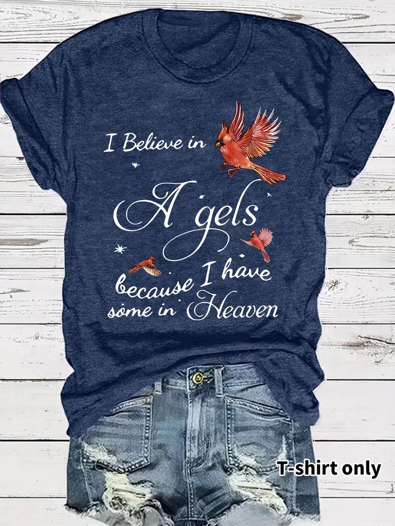 Damen Neues Sommer Rundhals Kurzarm T-Shirt Inspirierender Slogan-Druck Bequemes T-Shirt