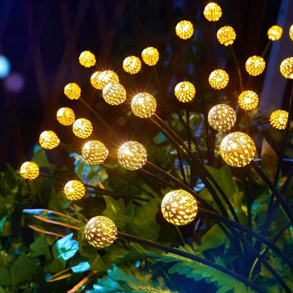 6/8/10 Heads Solar LED Mushroom Garden Lights, IP65 Waterproof Dusk To Dawn Swaying Pathway Yard Outdoor Decor
