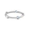 Blue Topaz Bezel-Set Stacking Band Ring - 925 Sterling Silver