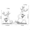 2Pcs Reindeer Statues Decorative Collectable Deer Figurine Lover Sculpture for Dining Room