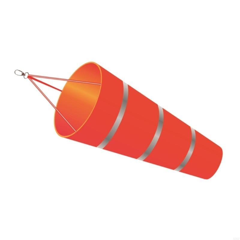 Reflective Plastic Windsock Outdoor Wind Direction Flag with Fluorescent Belt Wind Sock for Garden or Patios Decoration A0KF