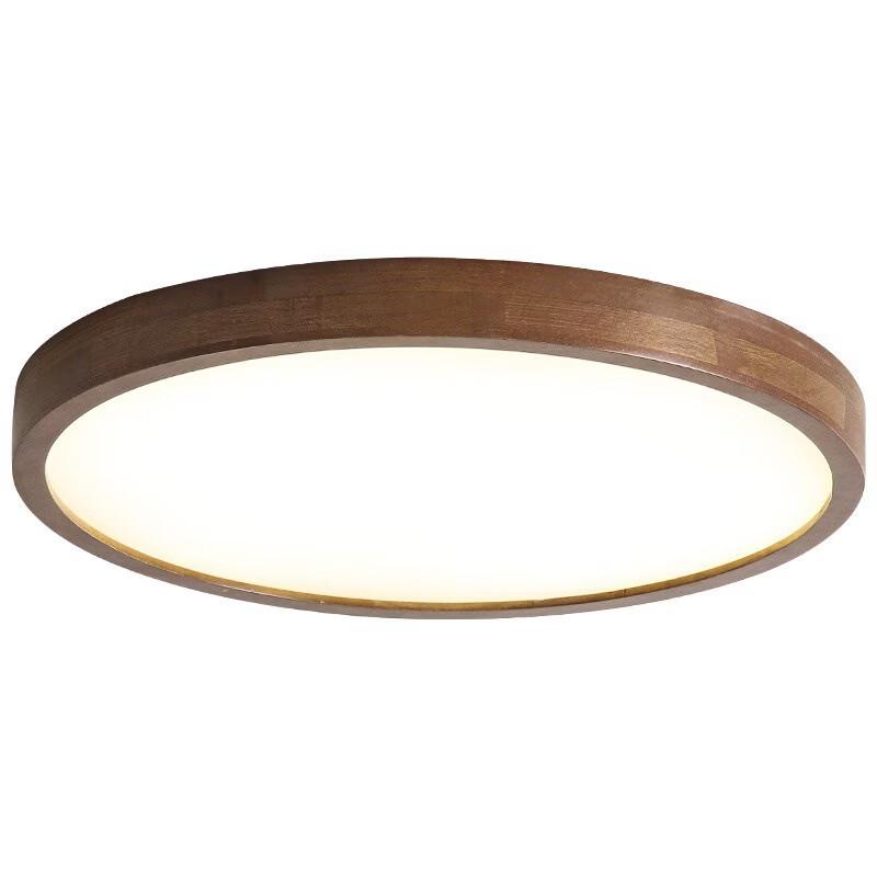 Nordic Style Walnut LED Ceiling Lamp