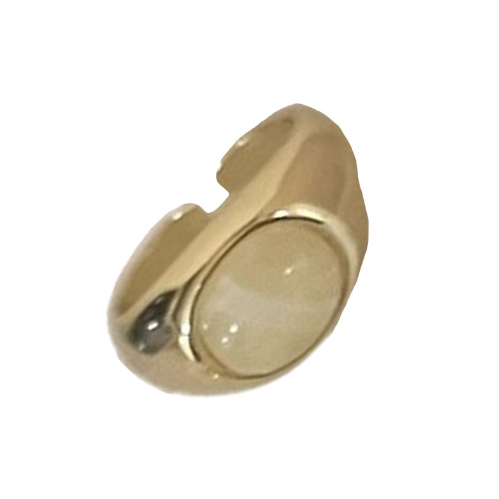 Anello Regolabile in Pietra d'Ambra Vintage Anello Aperto con Gemme Naturali Eleganti Gioielli Fatti a Mano per Donne Ragazze alla Moda