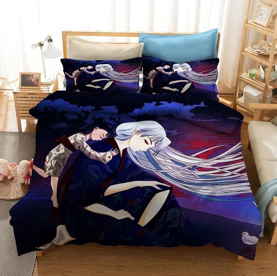 New 3D Printed Anime Inuyasha Duvet Cover Sesshoumaru Bedding Set Double Twin Full Queen King Adult Kids Bedclothes Quilt Cover