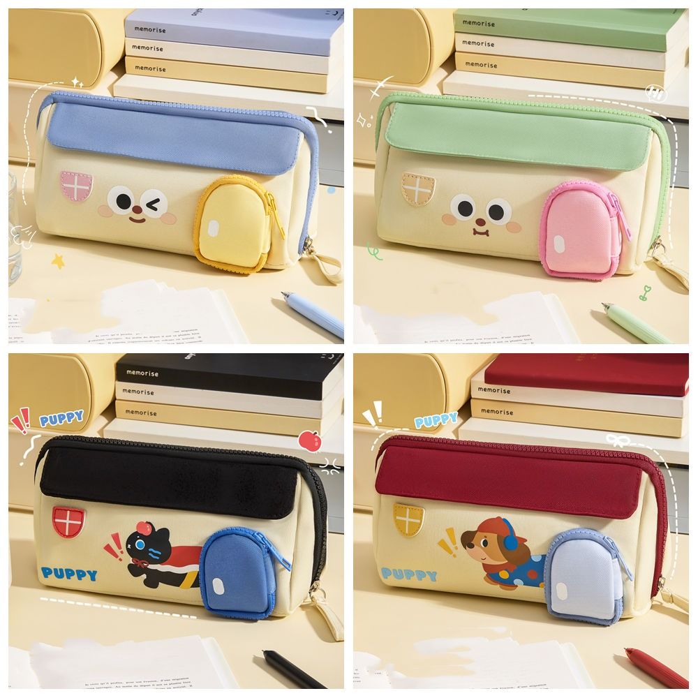 House Shape Stationery Storage Bag Dirty-proof Pen Organizer Pouch Dachshund Pencil Bag  Student