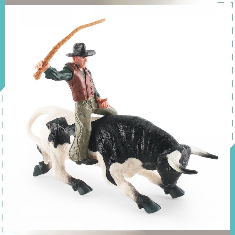 Static Animal And Human Pvc Sculpture Of Spanish Bullfight Scene For Gift