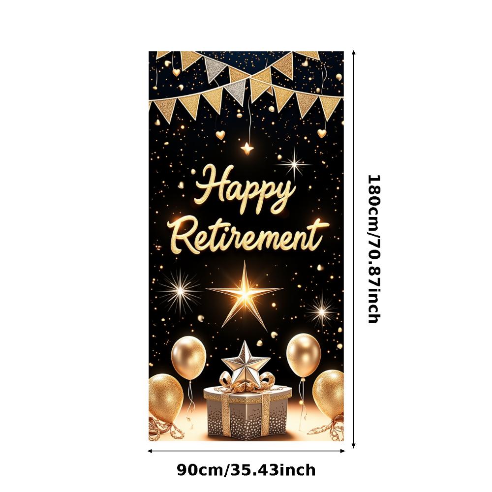 Celebration Banner Balloons Decoration Banner for Retirement Gift Box Design Retirement Banner for Adult Celebration