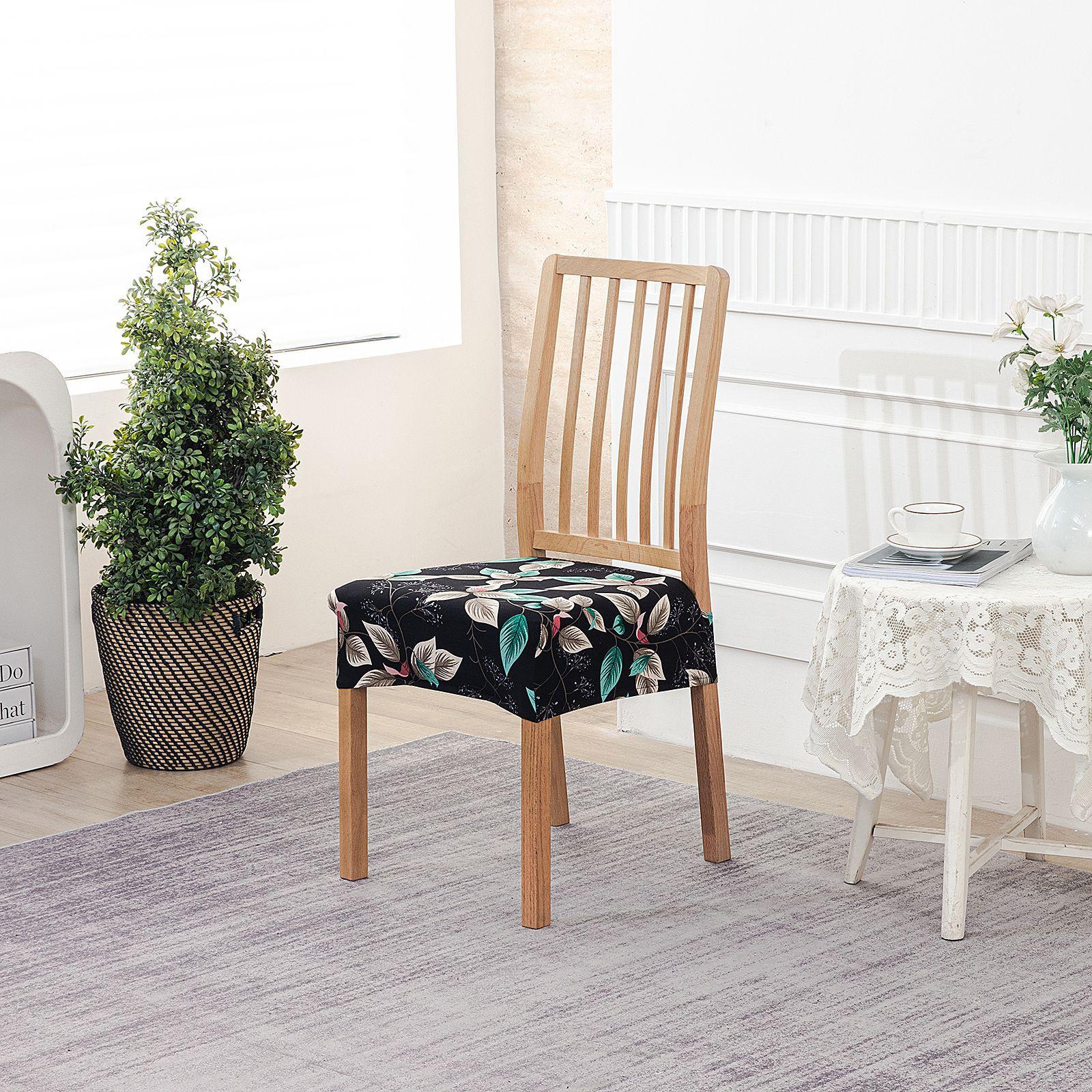 

Amazon Chair Cover With Cover Restaurant Stool Protective Cover Elastic Square Seat Cushion Cover Chair Cover printed tongue pad